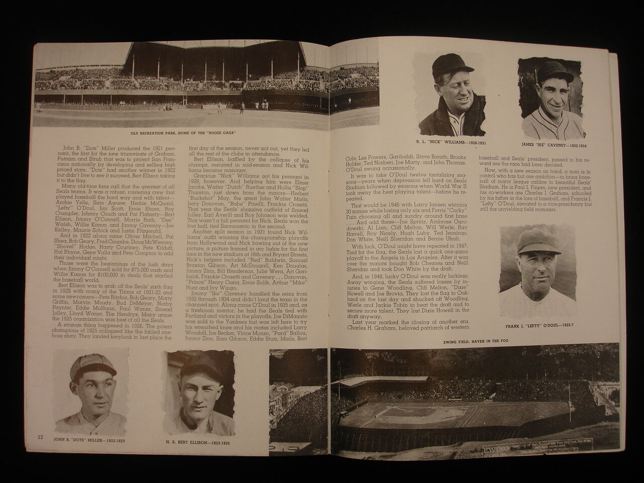 1949 San Francisco Seals PCL Baseball Yearbook