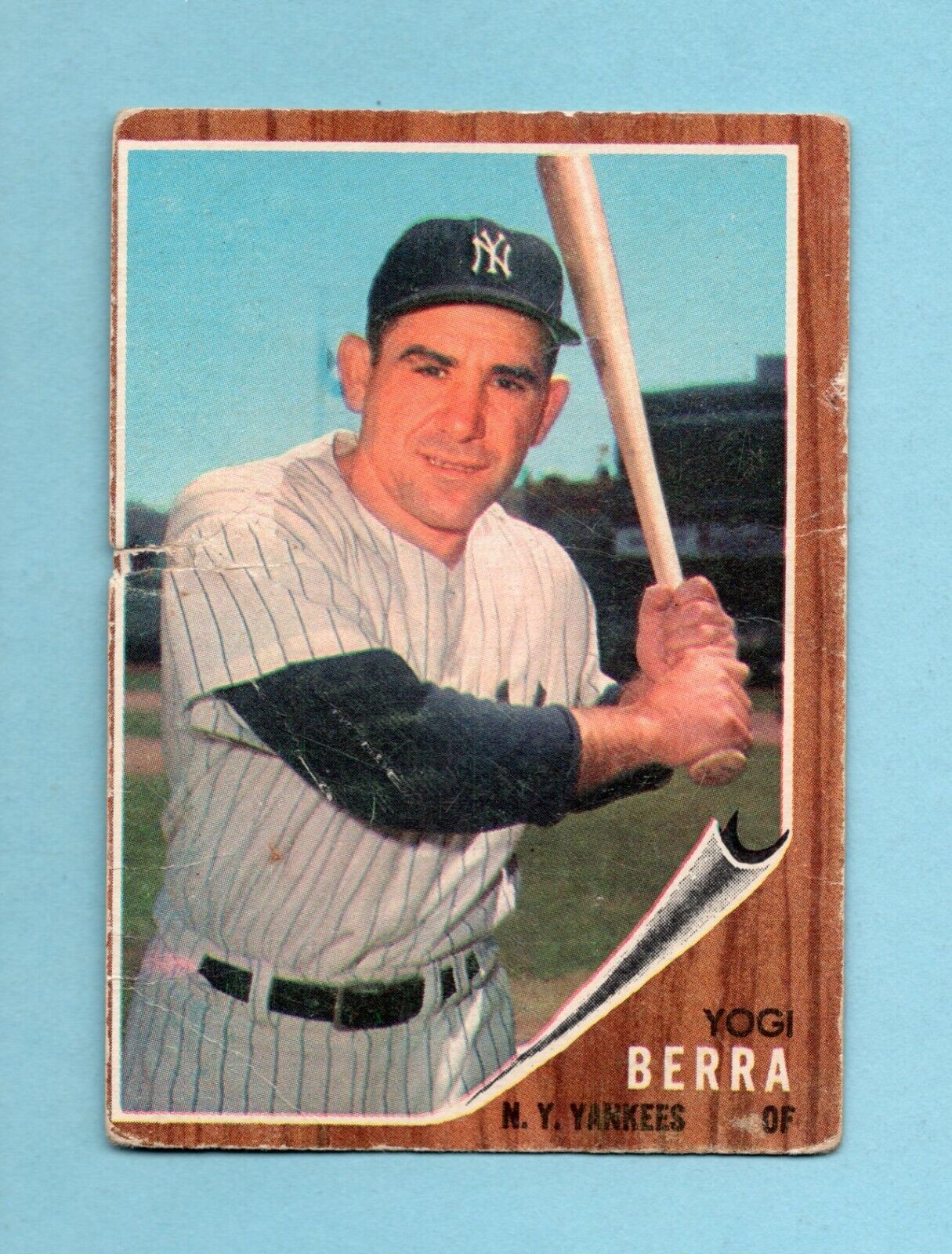 1962 Topps #360 Yogi Berra New York Yankees Baseball Card Low Grade