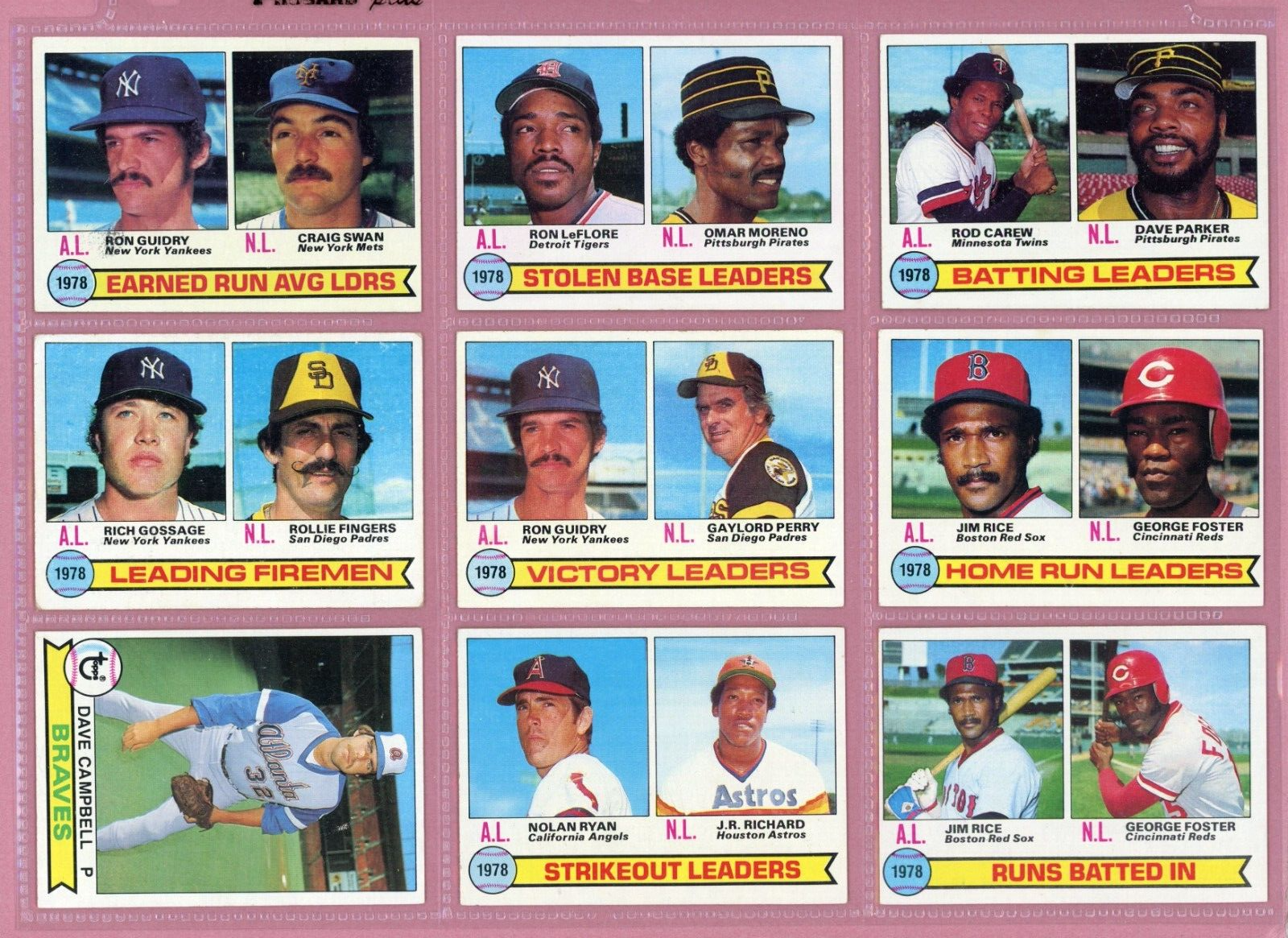 1979 Topps Complete Set of 726 Baseball Cards Mixed Grades