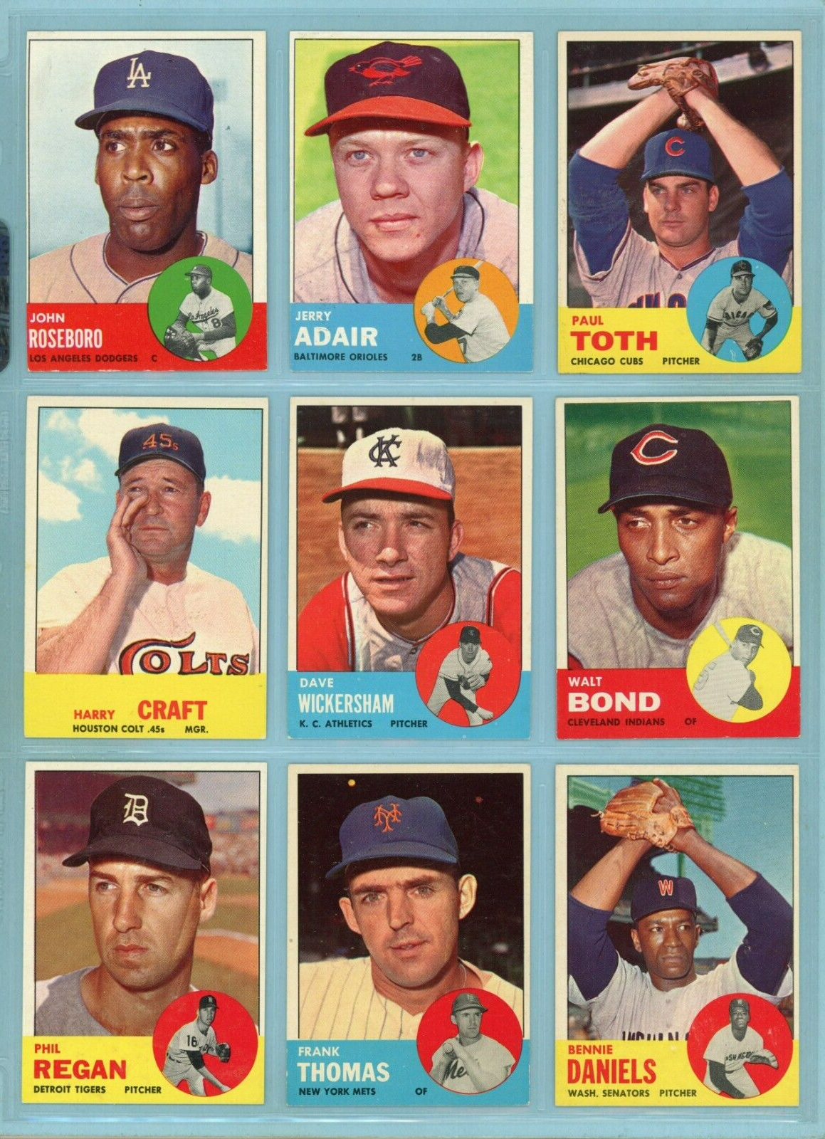 1963 Topps Starter Set Lot of 67 Diff Semi-High Number Baseball Cards Ex/Mt - NM