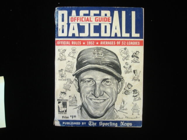 1952 TSN Official Baseball Guide Stan Musial VG-EX Condition!