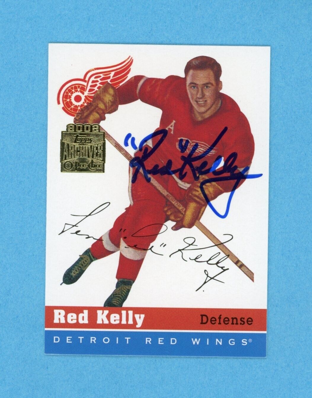 Red Kelly 2001-02 Topps/OPC Archives #72 Autographed Hockey Card