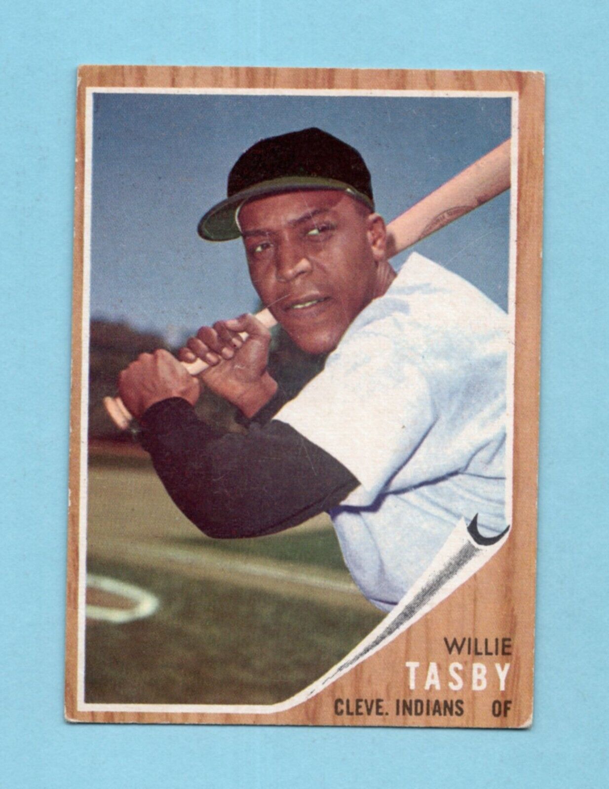 1962 Topps #462 Willie Tasby Clev Indians No Emblem Varia Baseball Card V/E lwc