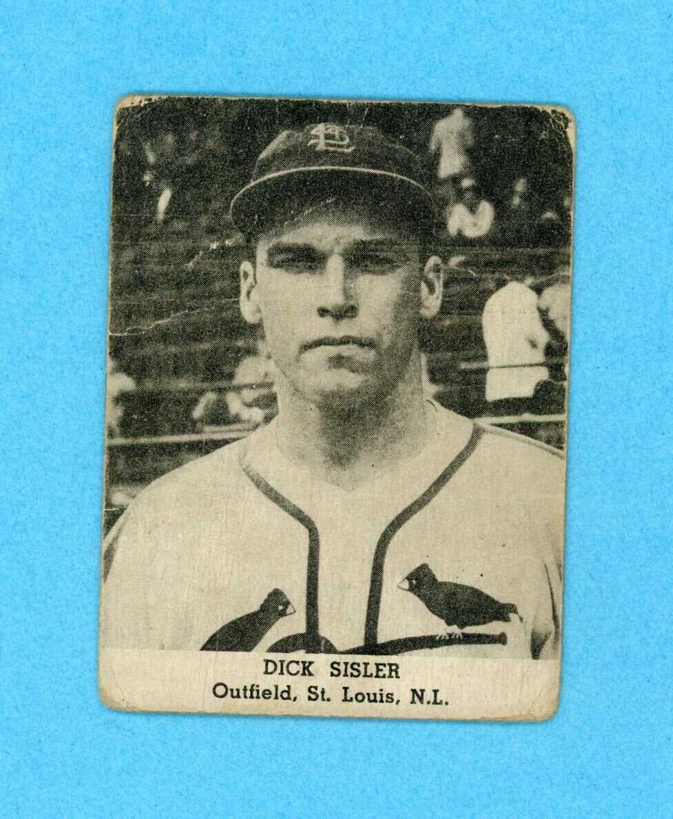 1947 Tip Top Bread Dick Sisler St. Louis Cardinals Baseball Card Low Grade