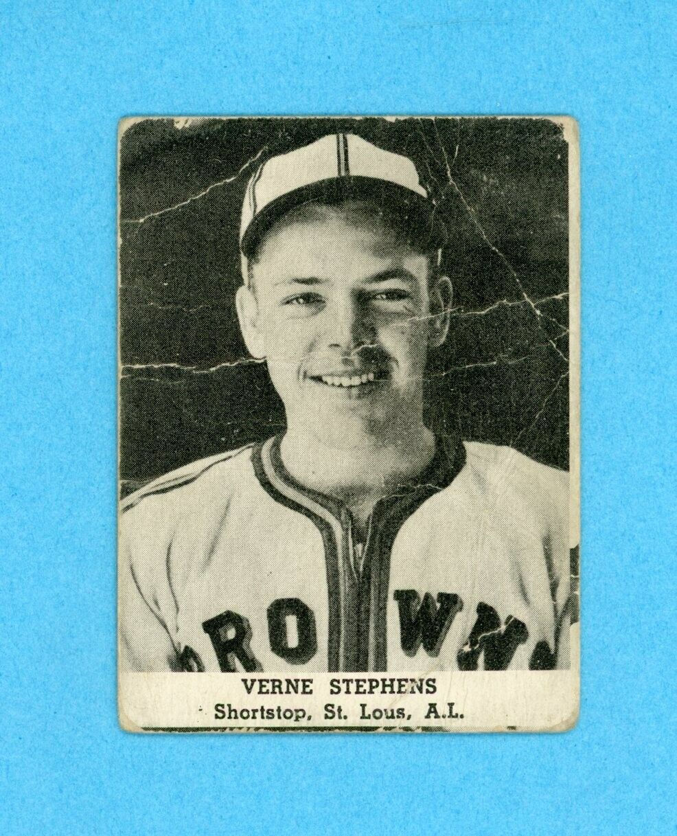 1947 Tip Top Bread Verne Stephens St. Louis Browns Baseball Card Low Grade