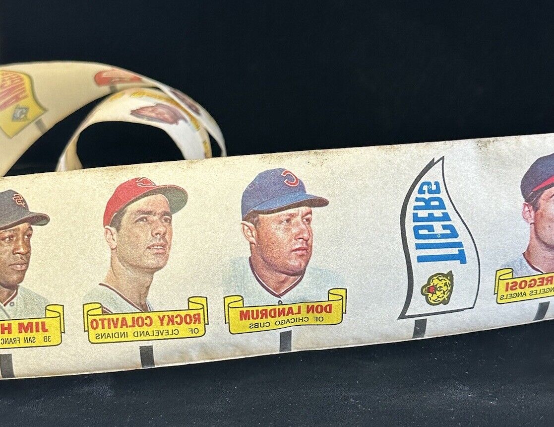 1966 Topps Rub-Offs Uncut Roll of 105 w/ 5 Mickey Mantles