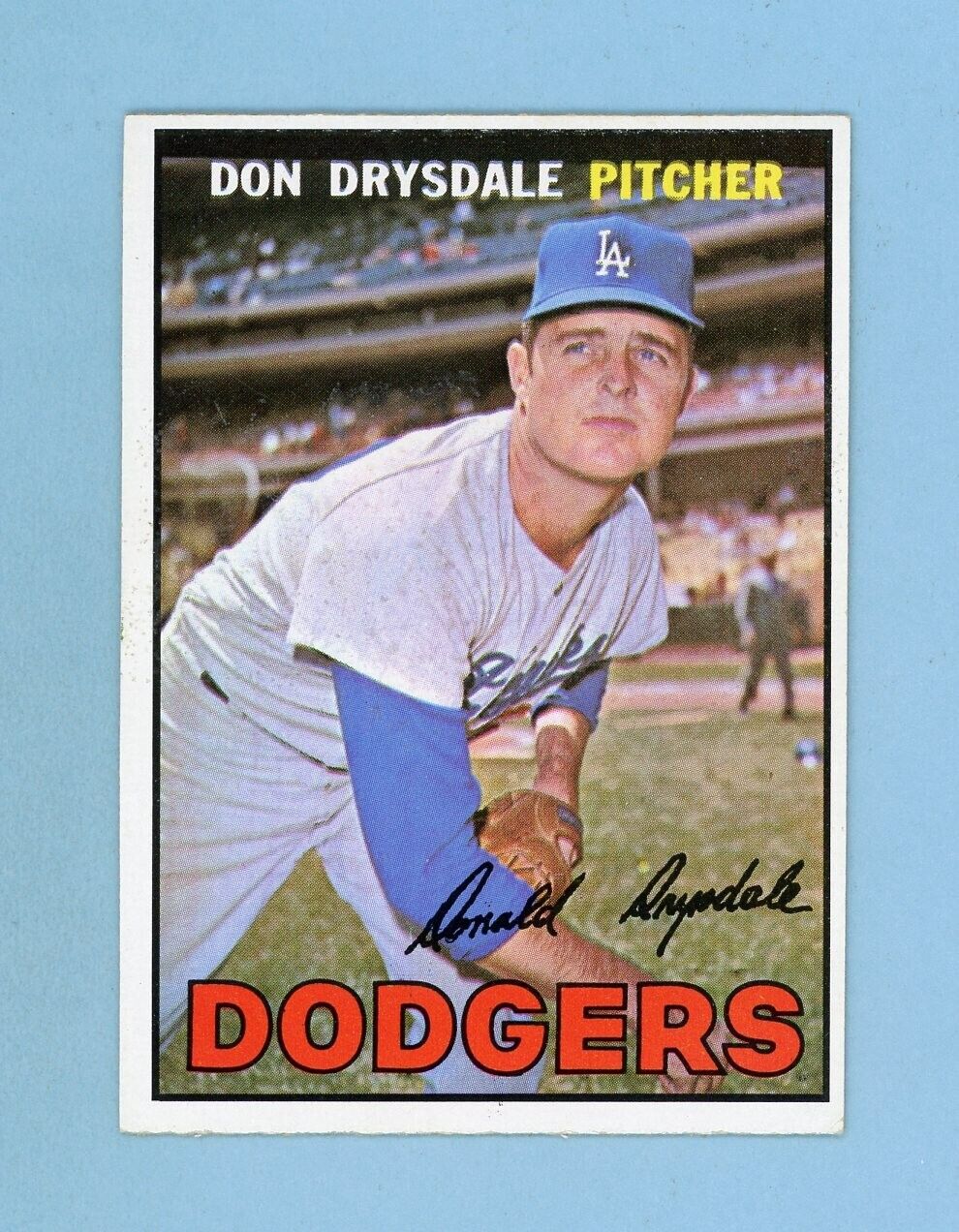 1967 Topps #55 Don Drysdale Los Angeles Dodgers Baseball Card EX+ - Ex/Mt