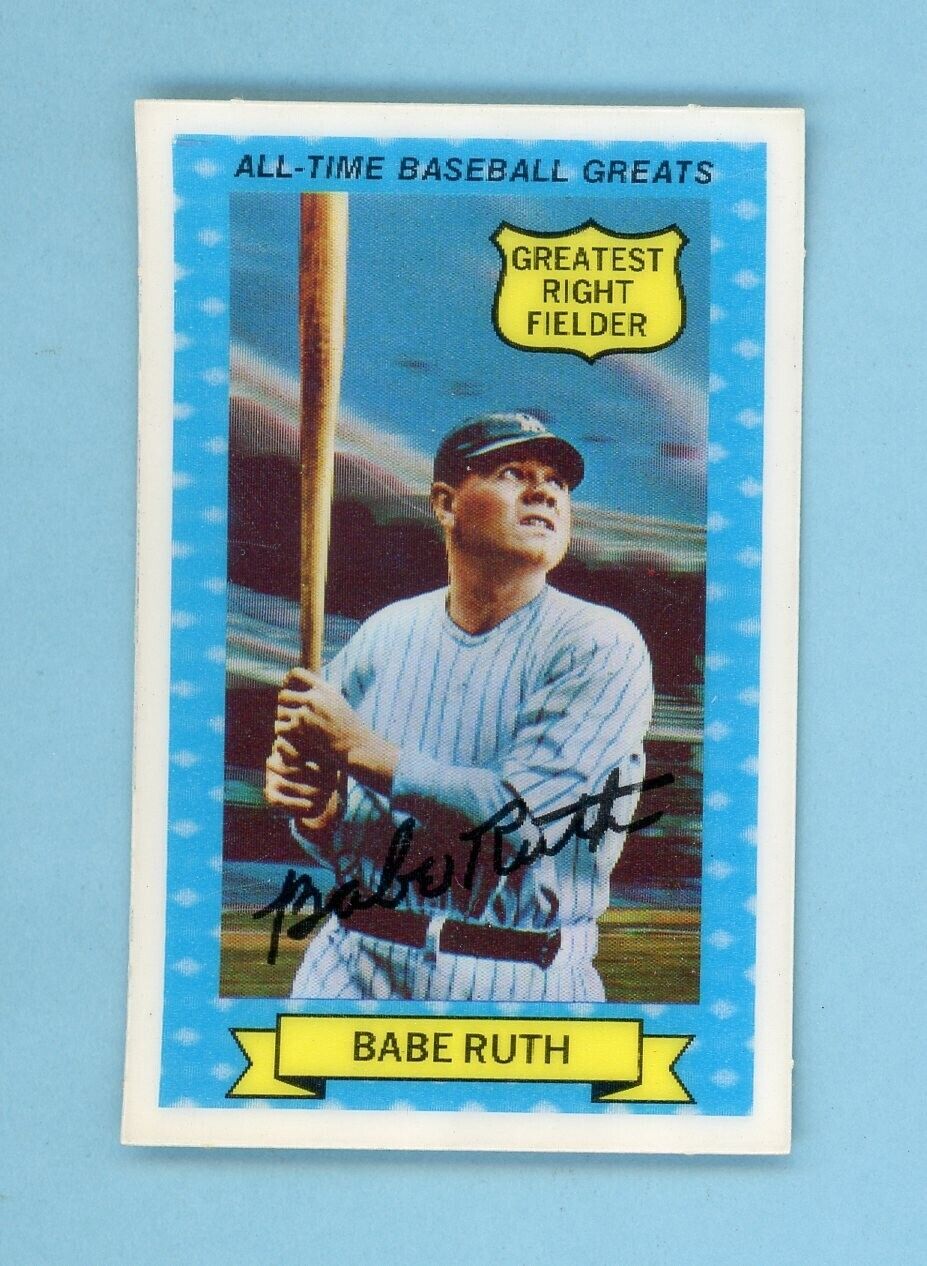 1970 Roll Gold Pretzels 3-D All-Time Greats #14 Babe Ruth Baseball Card