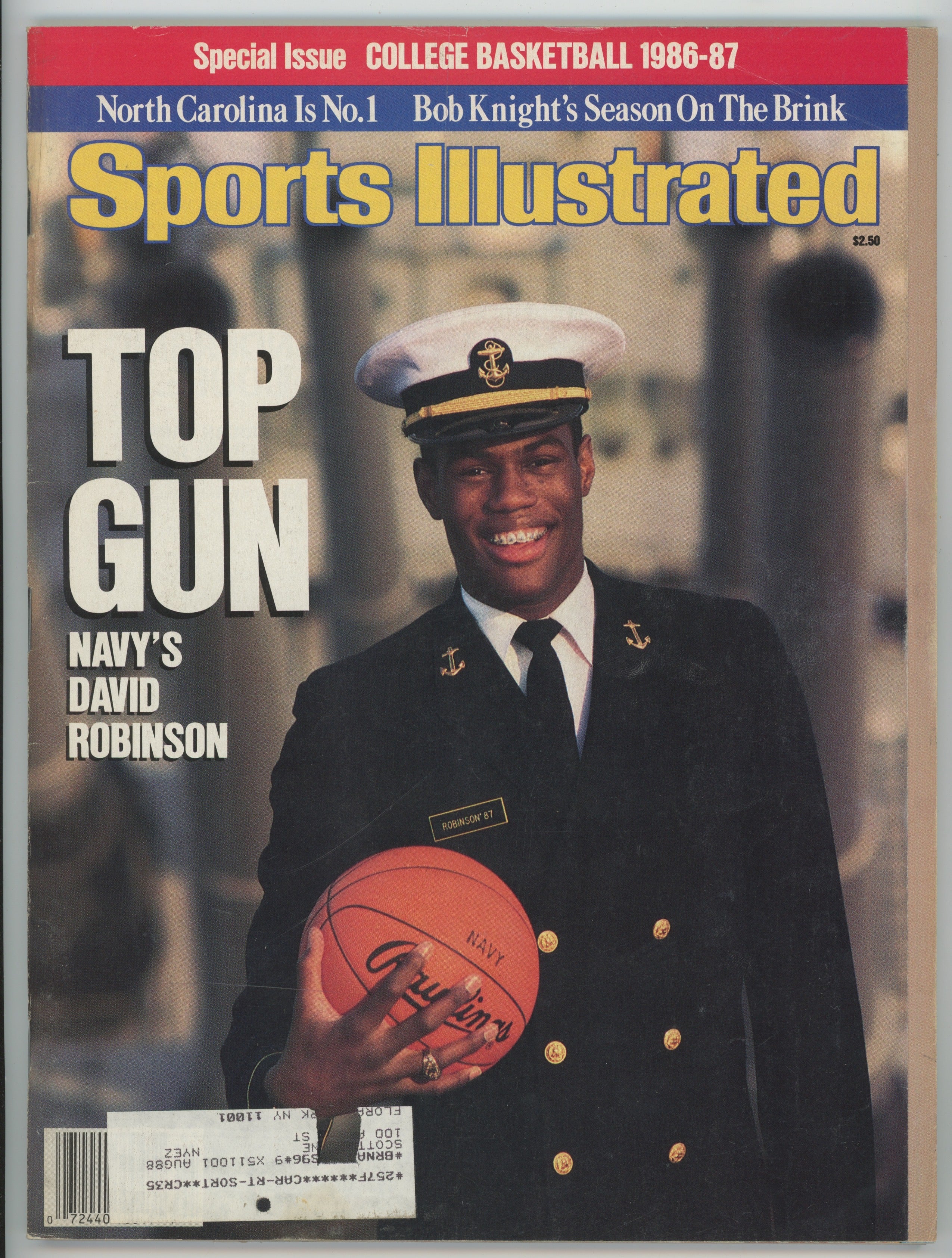 David Robinson Navy “Top Gun” 11/19/86 EX ML