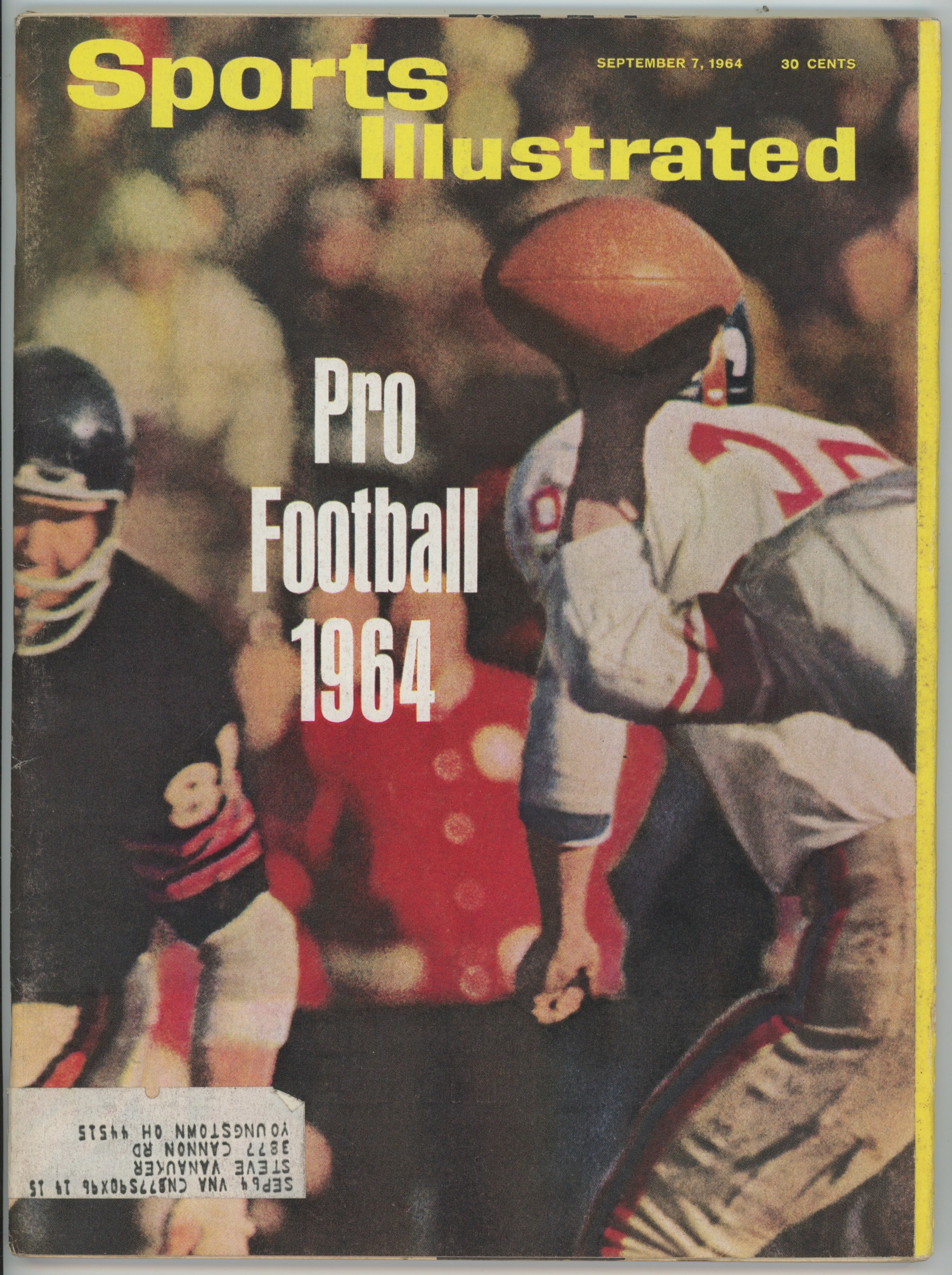 Pro Football 1964 “Pro Football 1964” 9/7/64 EX ML