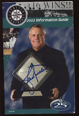 2002 Seattle Mariners Info Guide Lou Piniella Autographed B & E Hologram