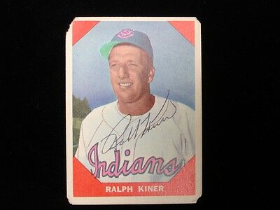 1960 Fleer Ralph Kiner Autographed Baseball Card - B&E Hologram