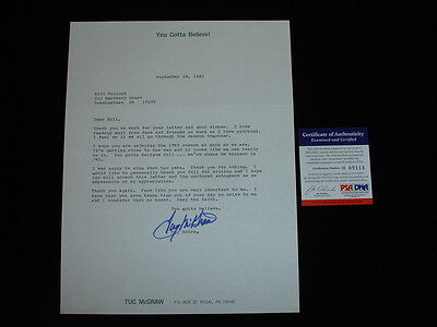 1983 Tug McGraw Autographed Letter - PSA/DNA