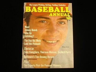 1971 Baseball Annual Magazine Johnny Bench Cover VG-EX