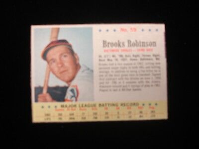 1963 Post Brooks Robinson Baltimore Orioles #59 Card EX