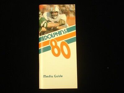 1980 Miami Dolphins Football Media Guide EX