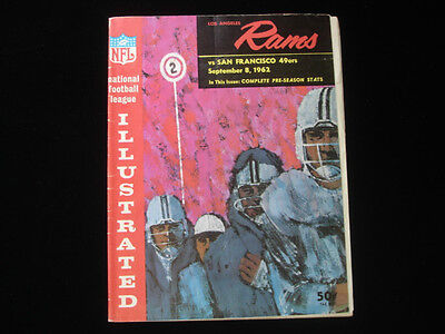 September 8, 1962 Los Angeles Rams vs. San Franciscio 49ers NFL Program