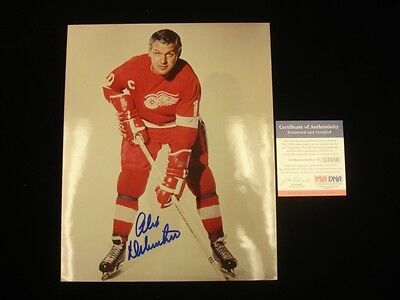 Alex Delvecchio Detroit Red Wings Autographed 8" x 10" Photograph PSA/DNA