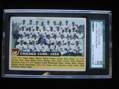 1956 Topps #11 Chicago Cubs Fair-20 Encapsulated