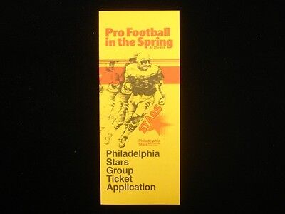 1980's USFL Philadelphia Stars Group Ticket Application