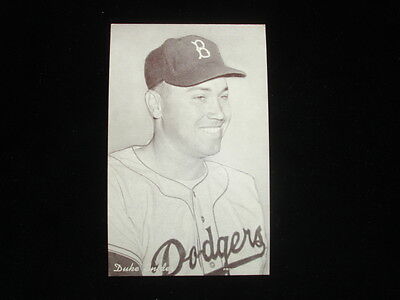 Duke Snider 'B on Cap' version 47-66 Black and White Exhibit Card EX-NM