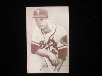 1947-66 Baseball Exhibit Card Eddie Mathews - Milwaukee Braves - EX/EX-MT