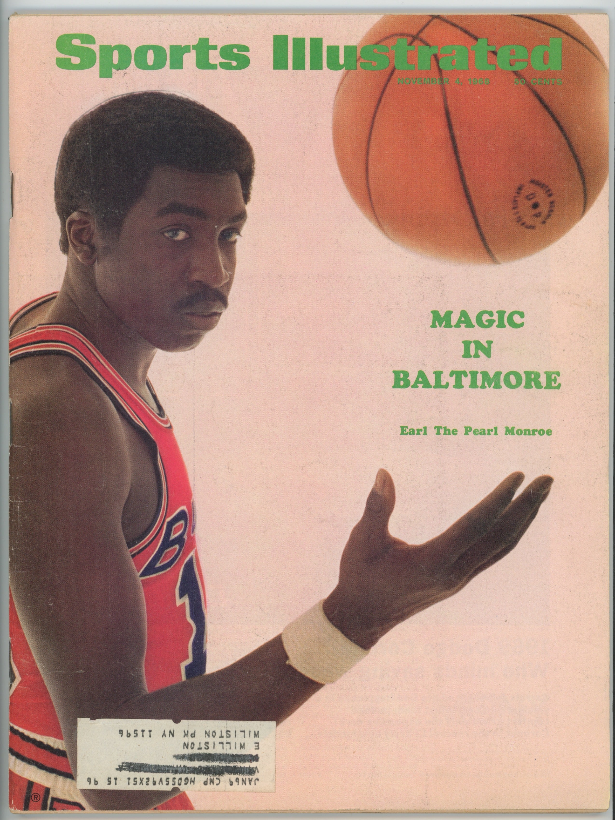 Earl “The Pearl” Monroe “Magic in Baltimore” 11/4/68 EX ML