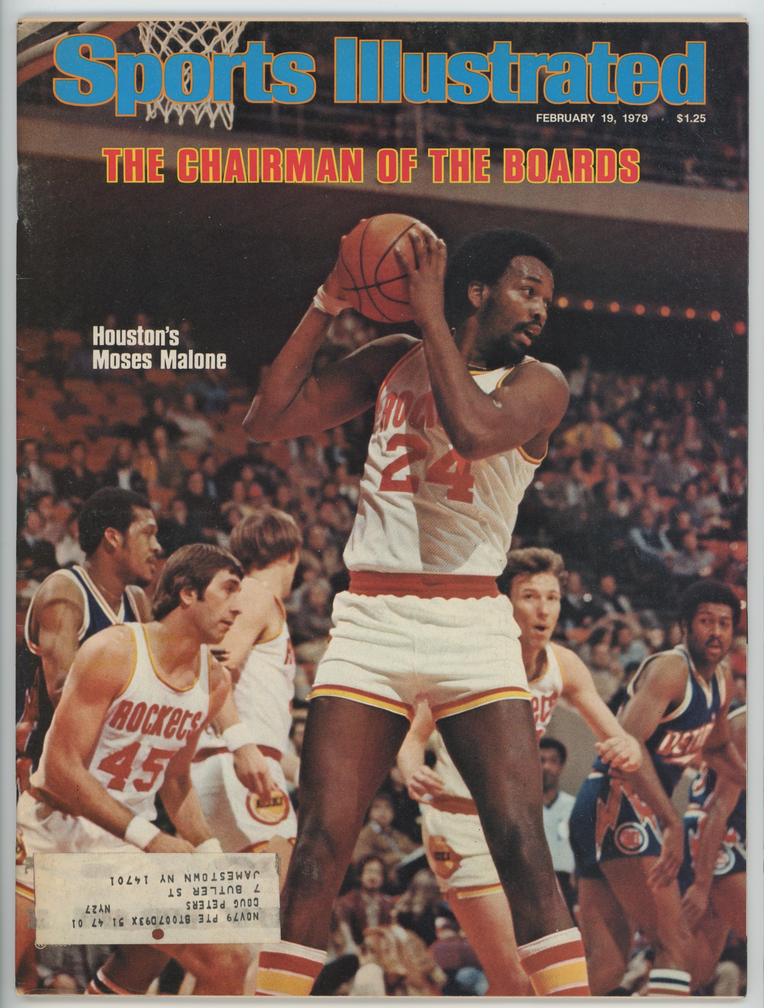 Moses Malone Houston Rockets “The Chairman of the Boards” 2/19/79 VG-EX ML