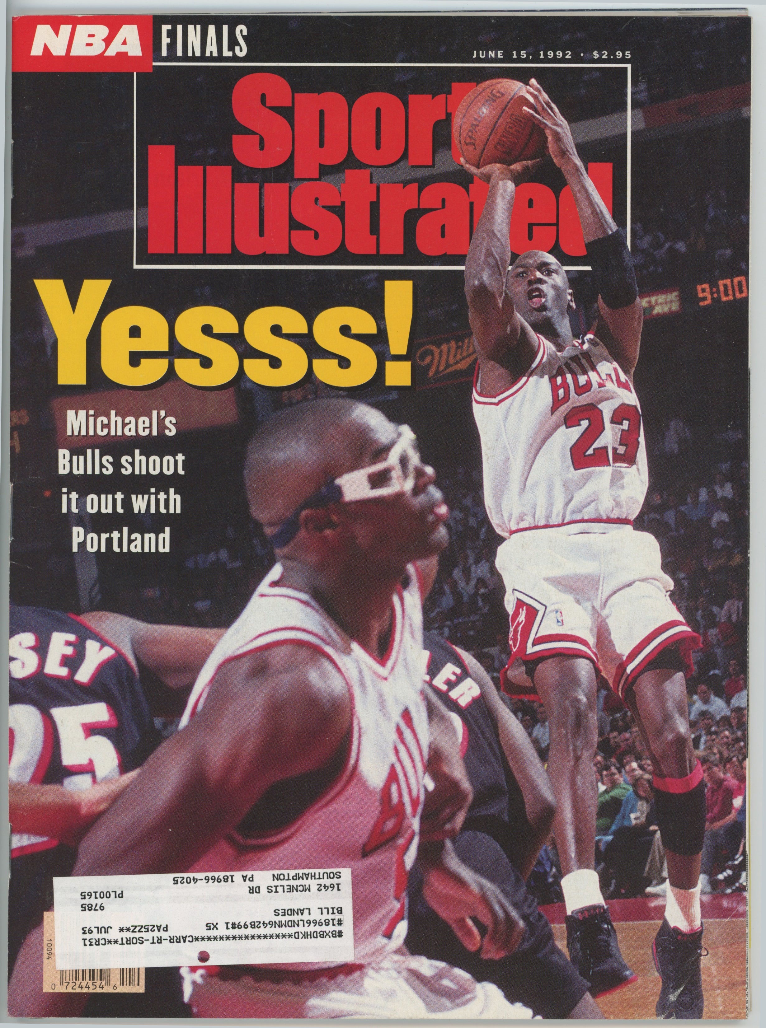 Michael Jordan NBA Finals Issue “Yesss!" 6/15/92 EX NL