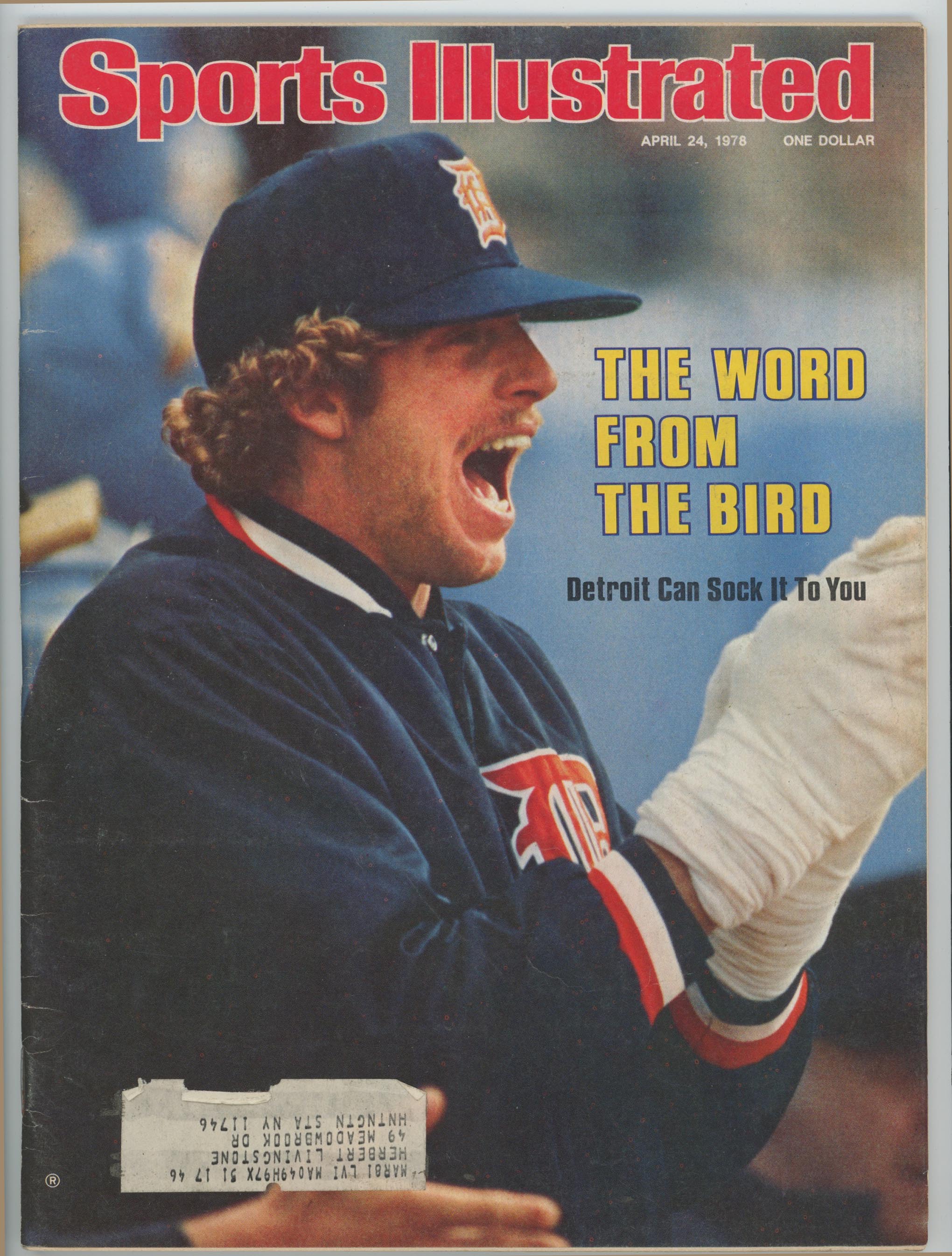 Mark Fidrych “The Word from the Bird” 4/24/78 EX ML Detroit Tigers