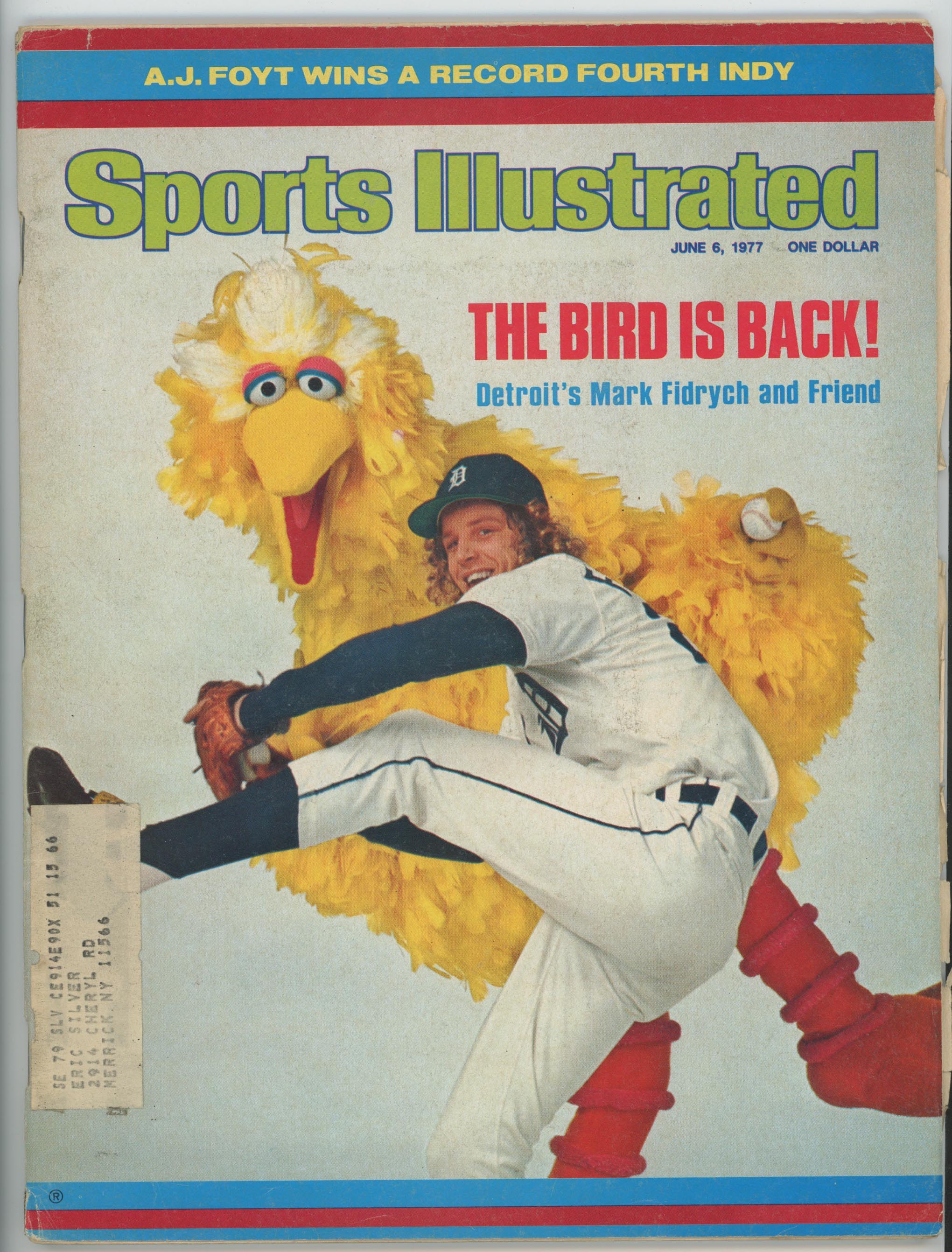 Mark Fidrych "The Bird is Back!” 6/6/77 EX ML Detroit Tigers