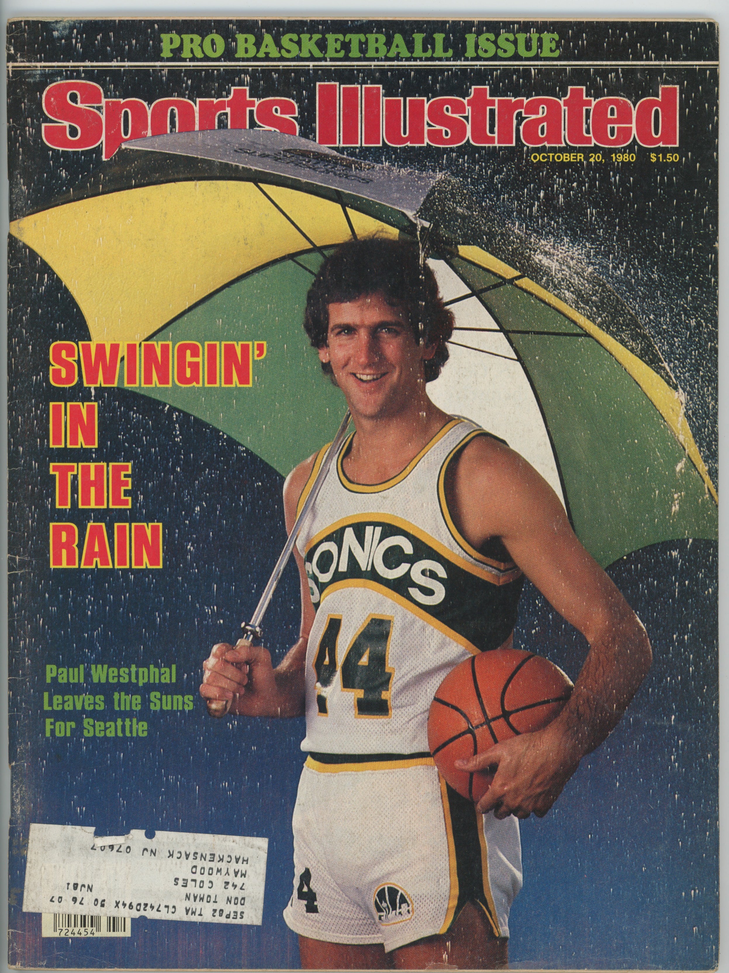 Paul Westphal Pro Basketball Issue “Swingin’ in the Rain" 10/20/80 EX ML