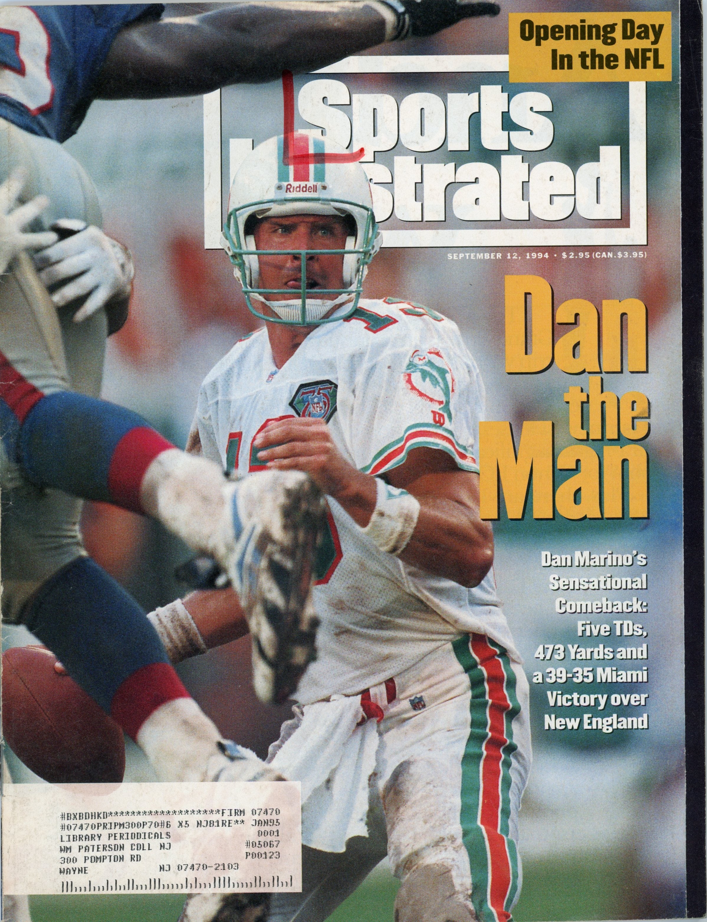 Dan Marino Miami Dolphins “Dan the Man” 10/12/94 EX ML