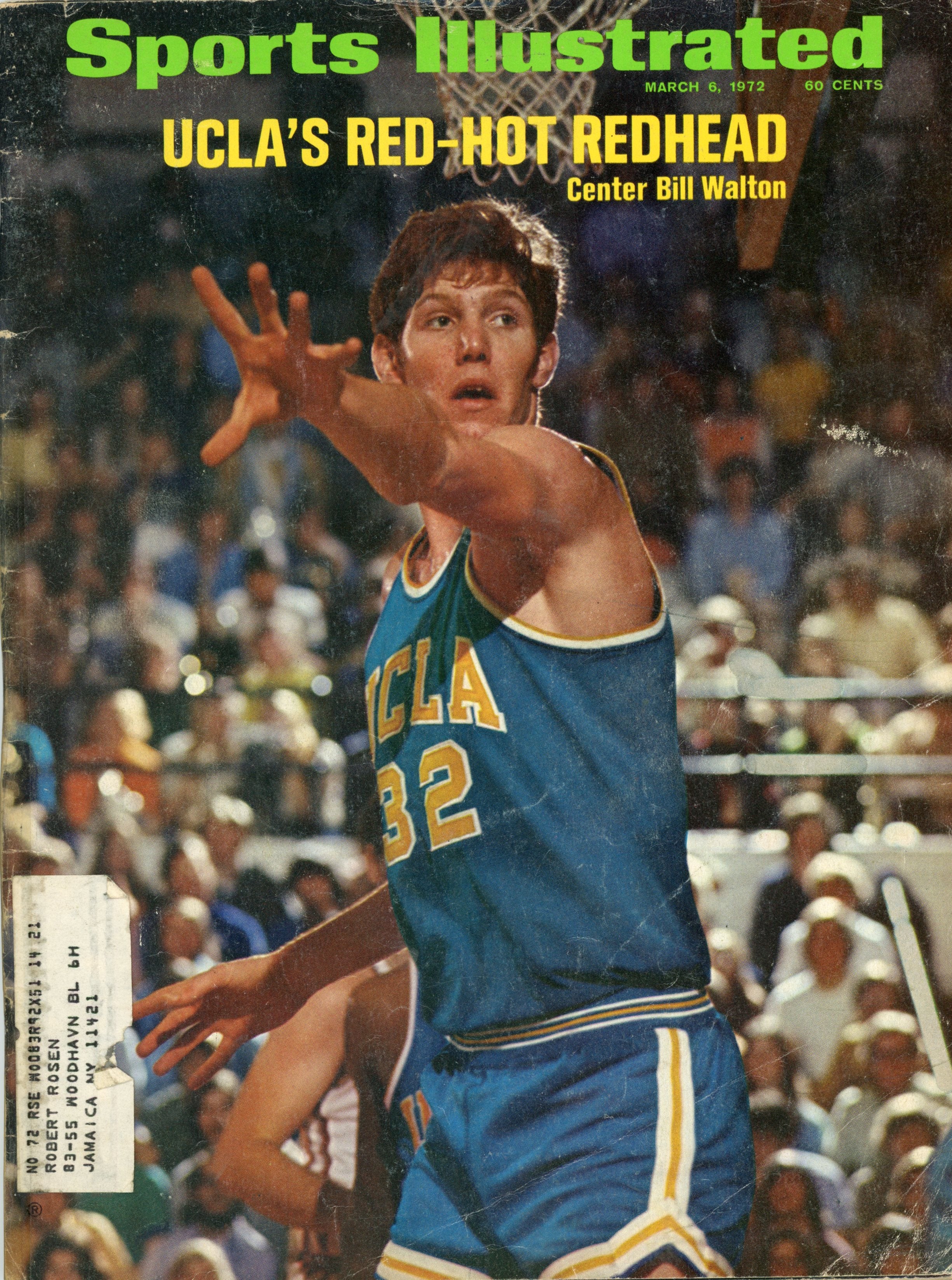 Bill Walton UCLA “UCLA’s Red-Hot Redhead” 3/6/72 EX ML