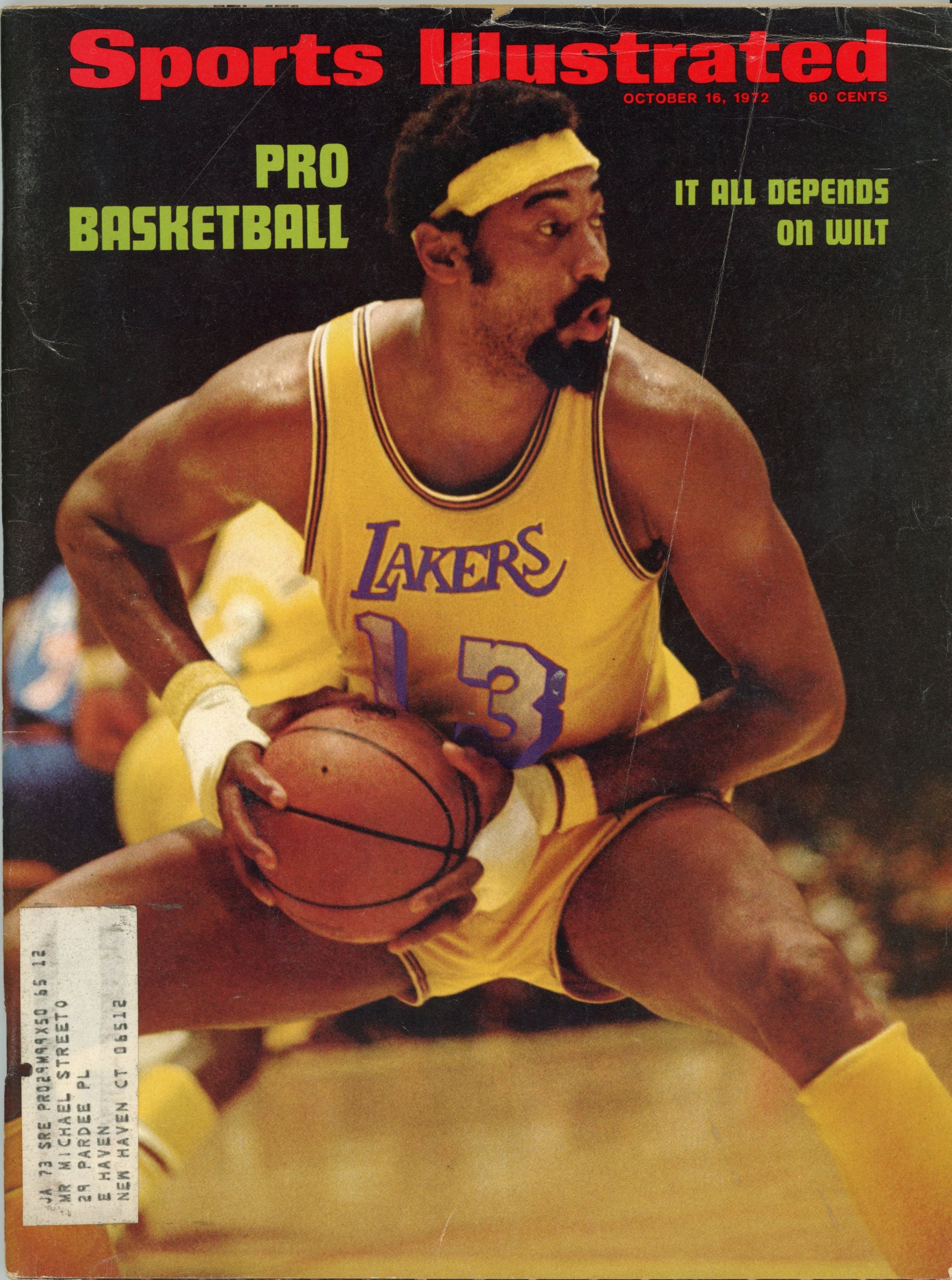 Wilt Chamberlain LA Lakers  “It All Depends on Wilt” 10/16/72 EX ML