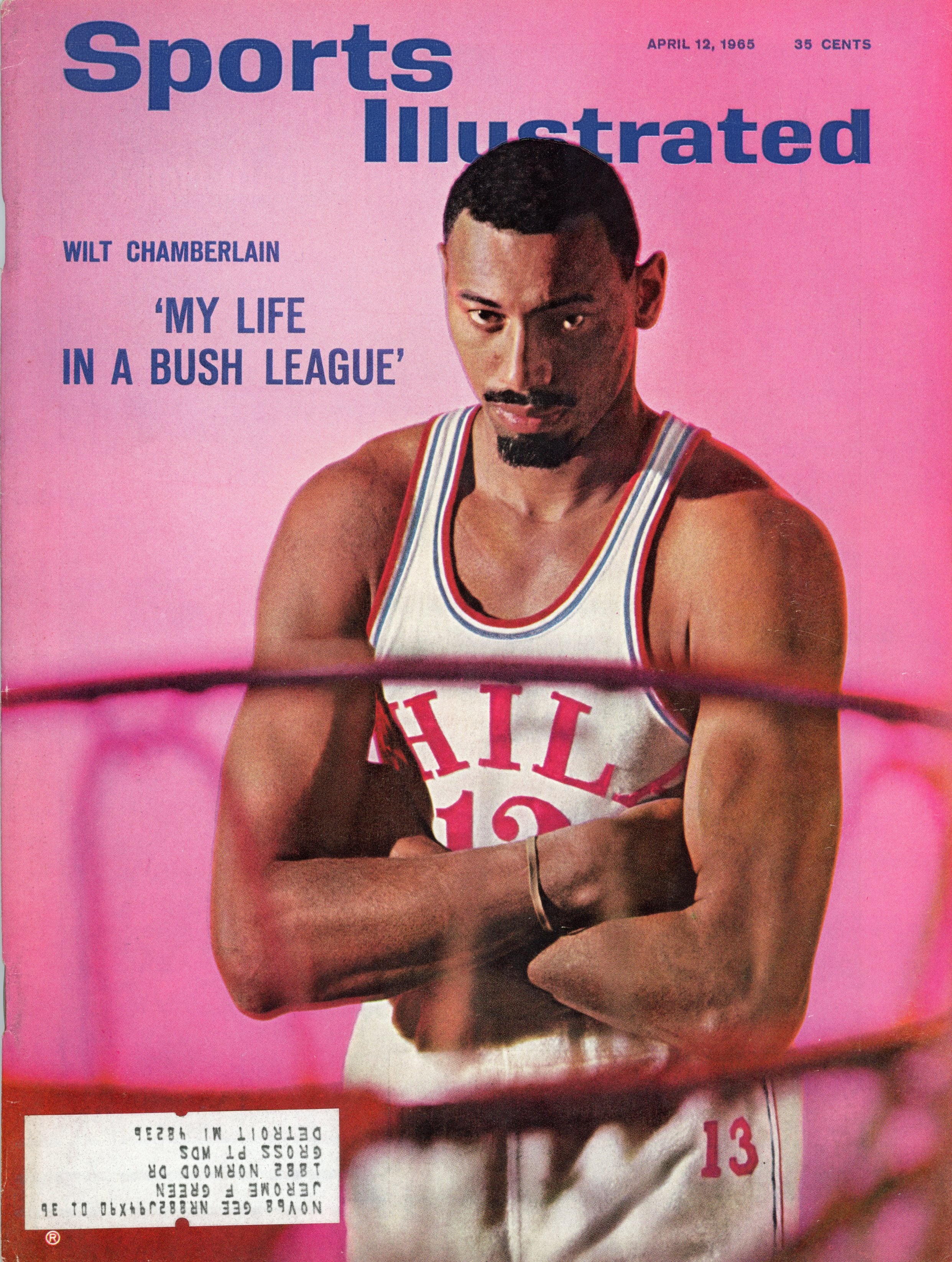 Wilt Chamberlain Philadelphia Sixers  “My Life in a Bush League” 4/12/65 EX ML