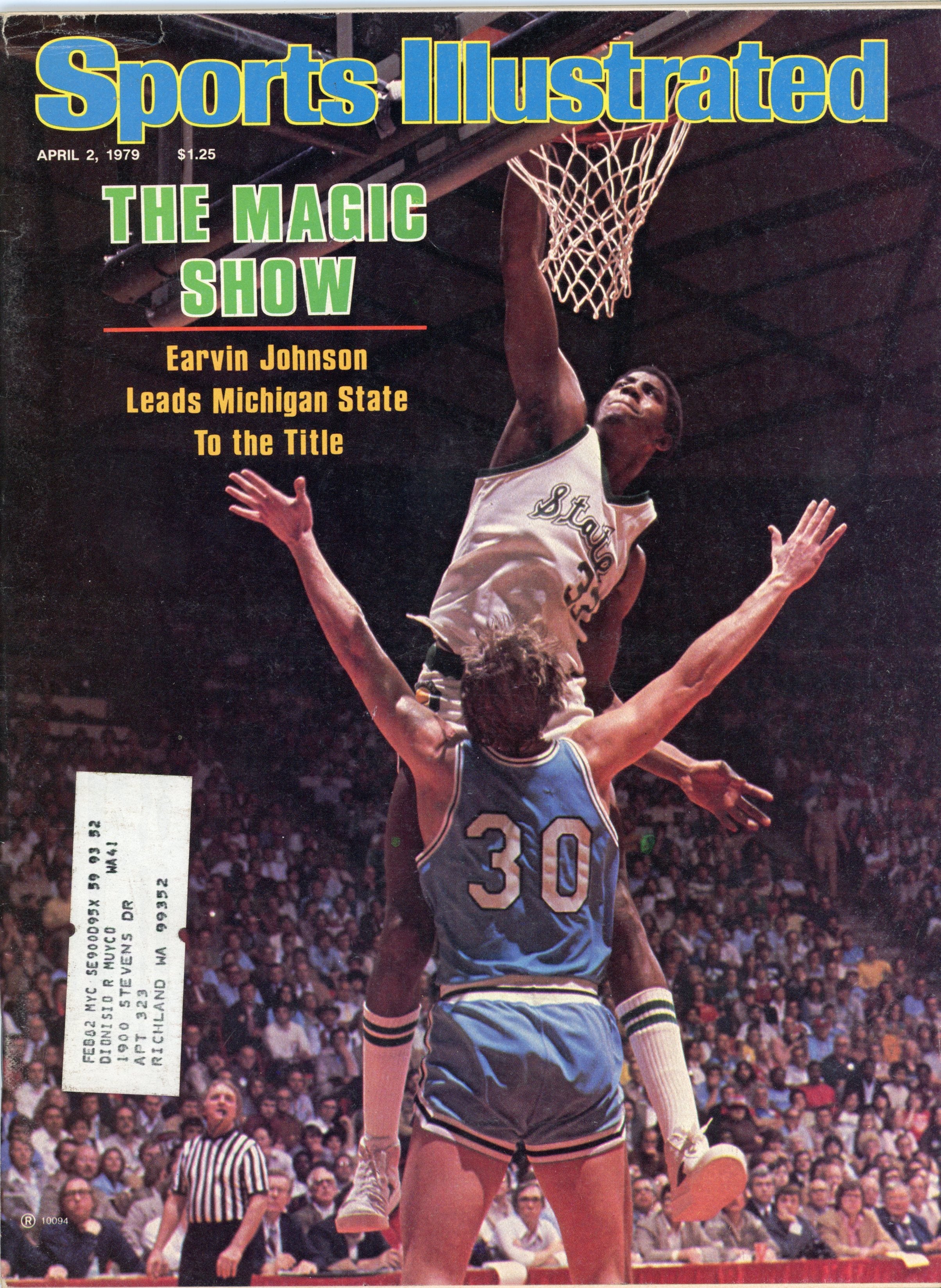 Marvin “Magic” Johnson Michigan State “The Magic Show” 4/2/79 EX ML