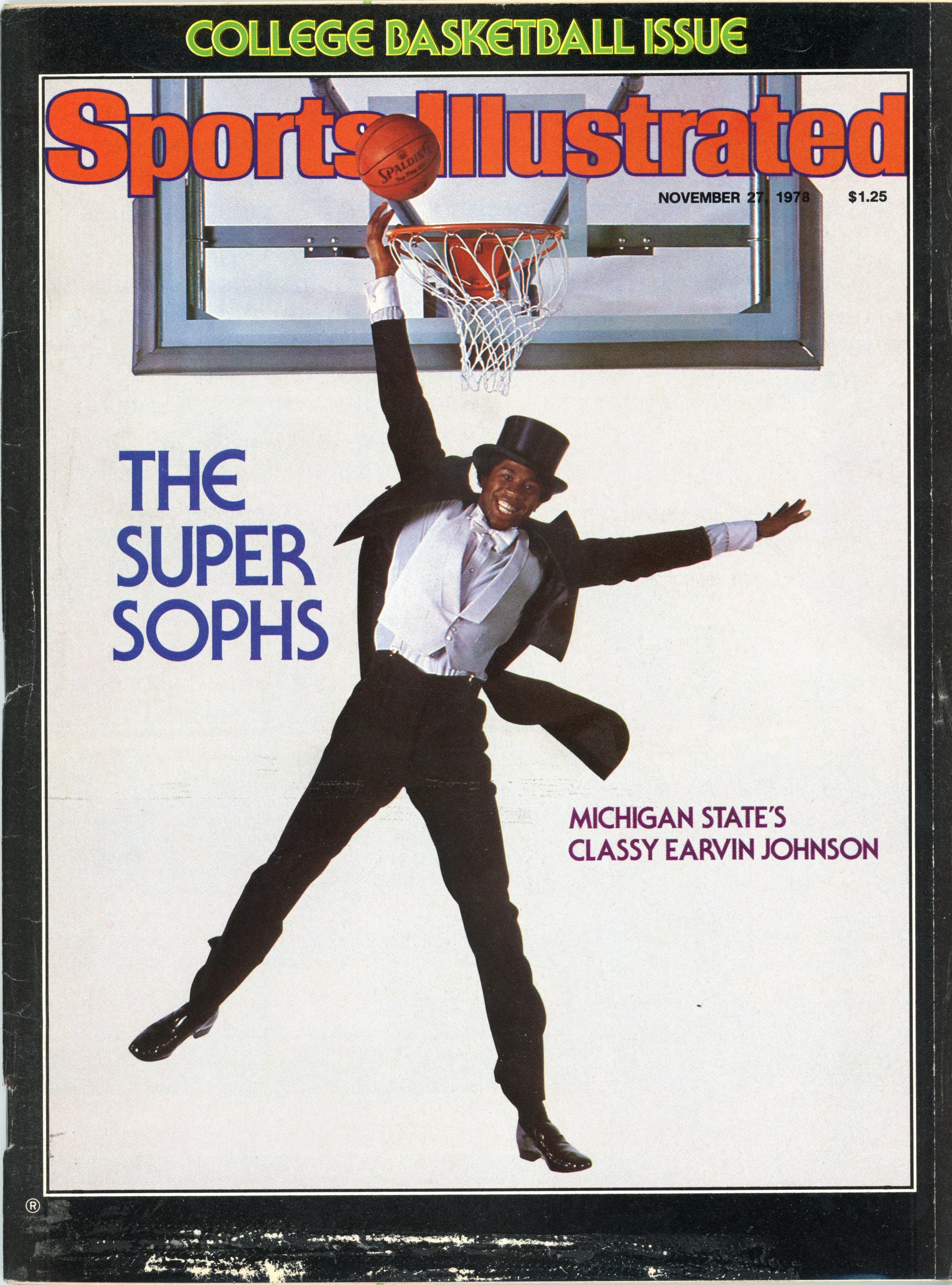 Marvin “Magic” Johnson Michigan State “The Super Sophs” 11/27/78 EX MLR