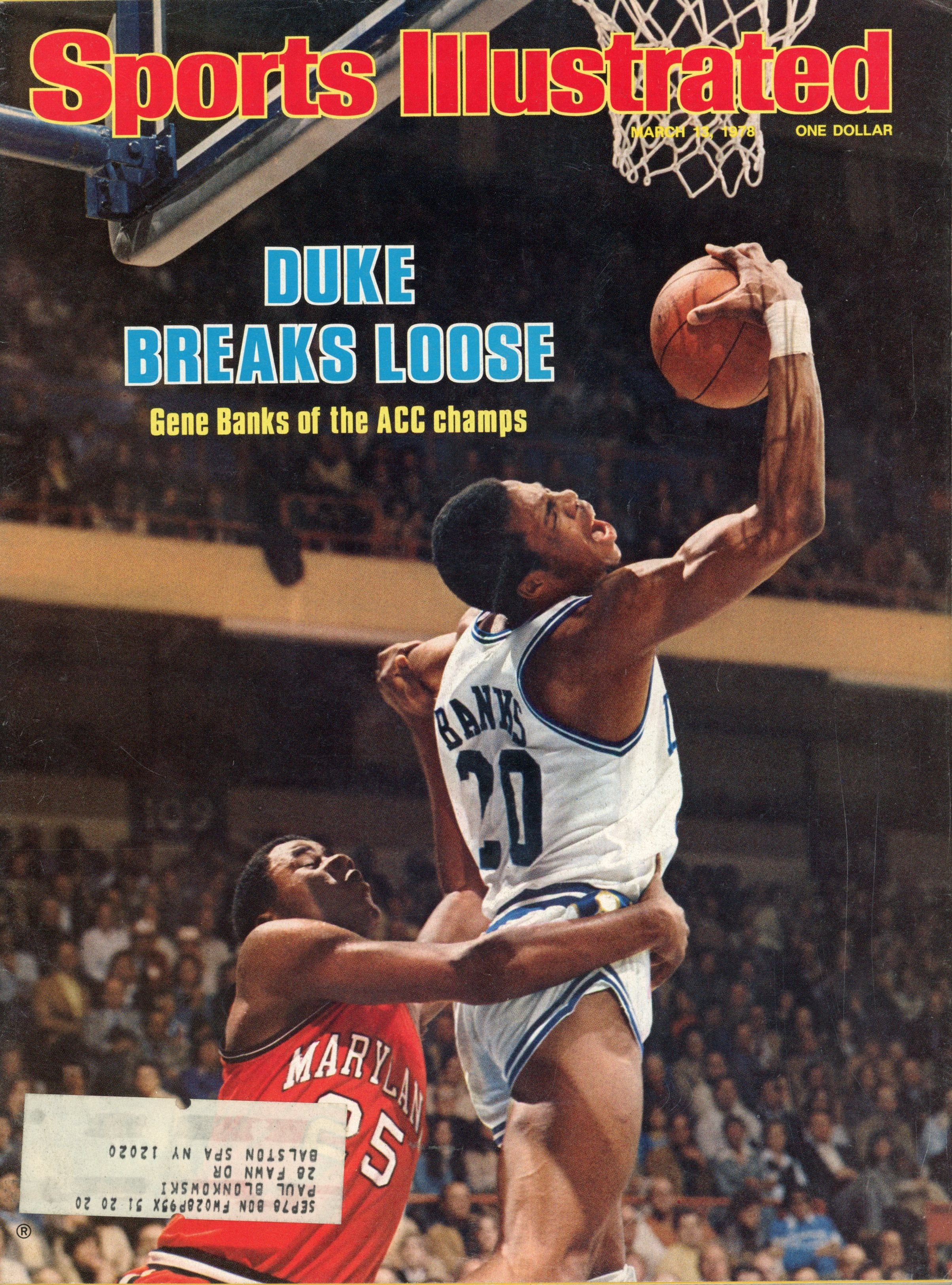 Gene Banks Duke Blue Devils “Duke Breaks Loose” 3/13/78 EX ML