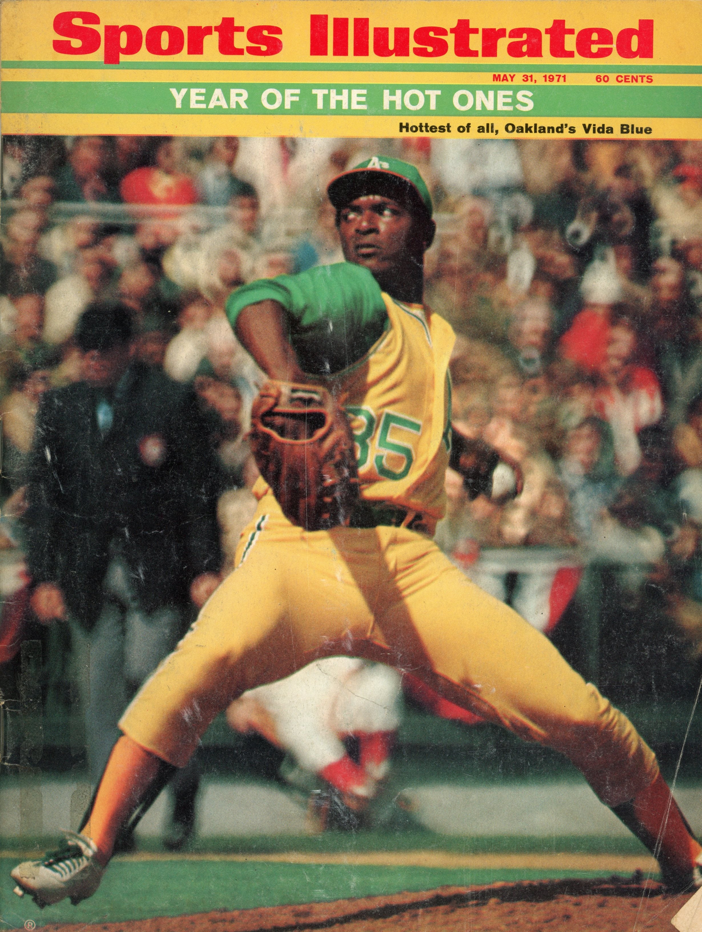 Vida Blue Oakland A’s “Year of the Hot Ones” 5/31/71 EX MLR