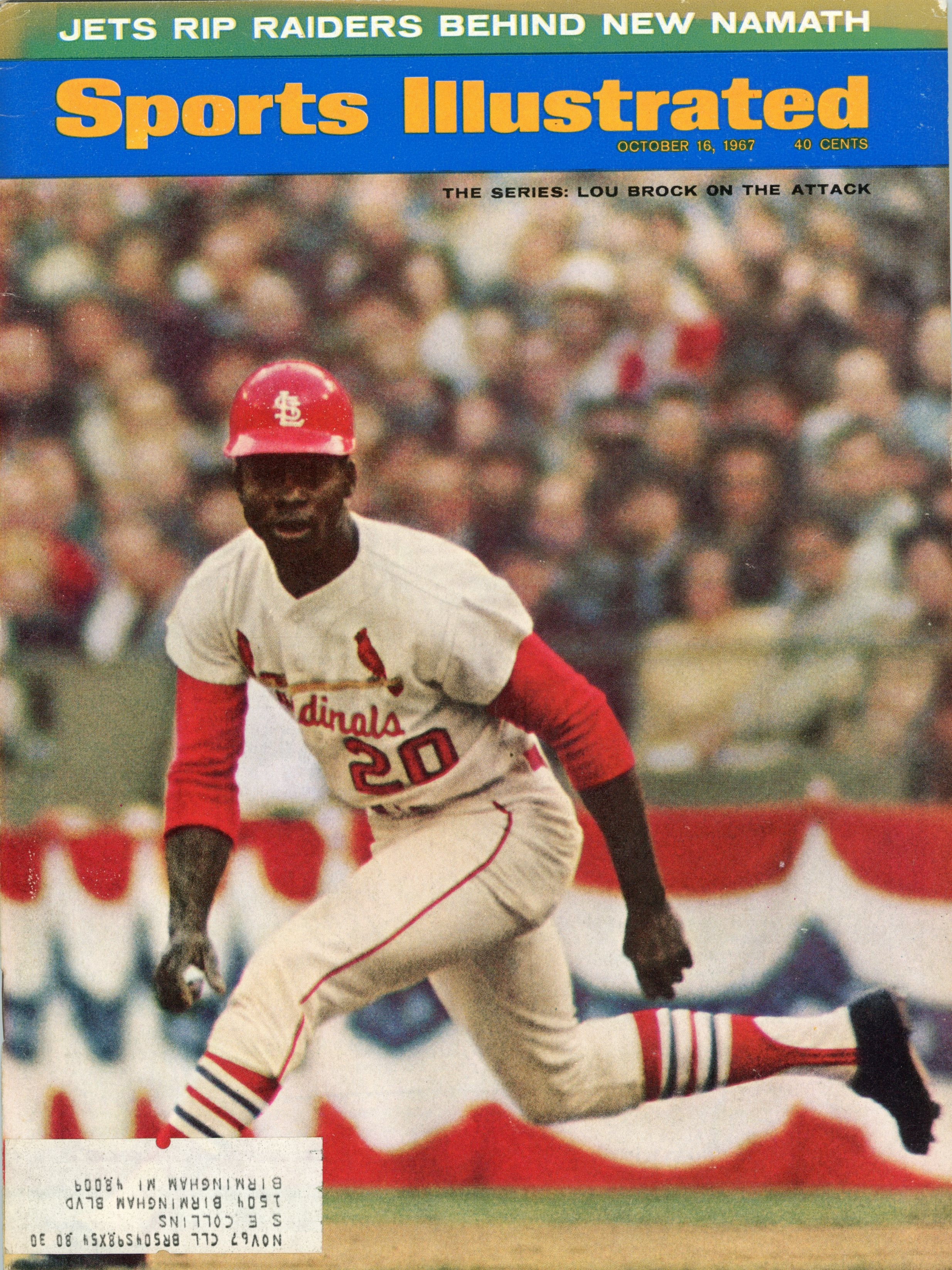 Lou Brock St. Louis Cardinals “The Series: Lou Brock on the Attack” 10/16/67 EX ML