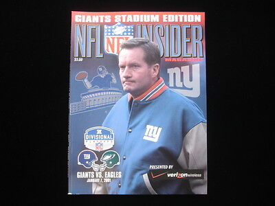 January 7, 2001 New York Giants vs. Philadelphia Eagles NFL Playoffs Program NM