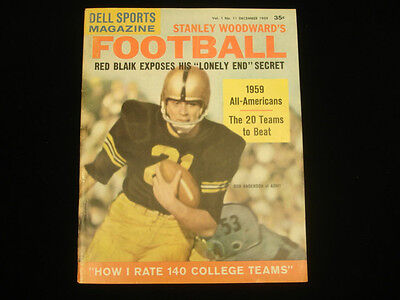 December 1959 Dell Sports NCAA Football Magazine Bob Anderson Cover EX