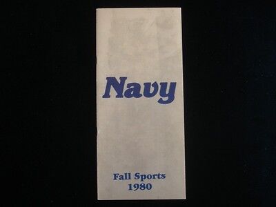 1980 Fall Sports Navy Academy Media Guide - VG-EX