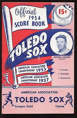 1954 AA Baseball Scorebook Kansas City at Toledo