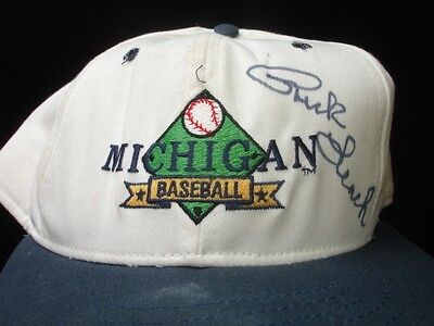 Rick Leach Autographed Michigan Baseball Souvenir Hat B&E Holo