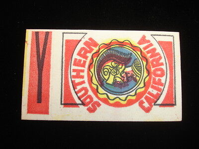 1961 Topps Flocked Stickers Inserts University of Southern California Y