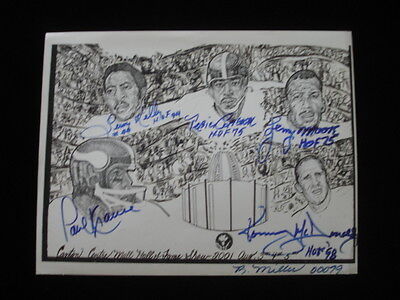 2001 Canton Centre Hall of Fame Show  8.5"x11" Picture 5 Autographs B&E Holo