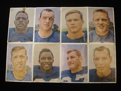 1965 New York Giants Team Issue 20" x 14" Photograph Sheets 2 Sheets of 15 Set