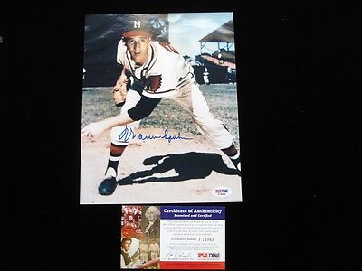 Warren Spahn Milwaukee Braves 8" x 10" Photograph - PSA/DNA